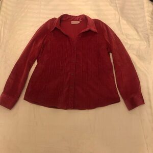 Rebecca Malone Fuchsia Blouse , velvety corduroy fabric
